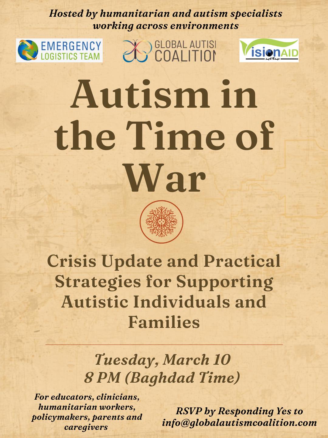Event Announcement (Autism in the Time of War)
